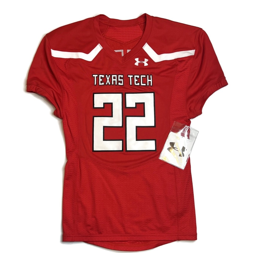 Under Armour Texas Tech Football Pro Jersey Mens Large Authentic NWT‎ Red #22